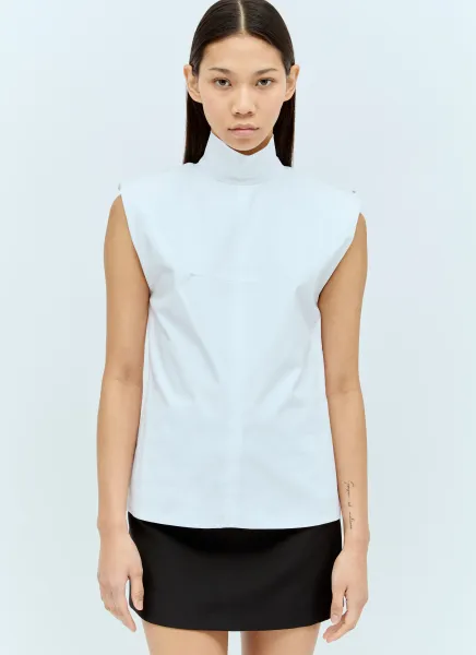 High-Neck Canvas Top