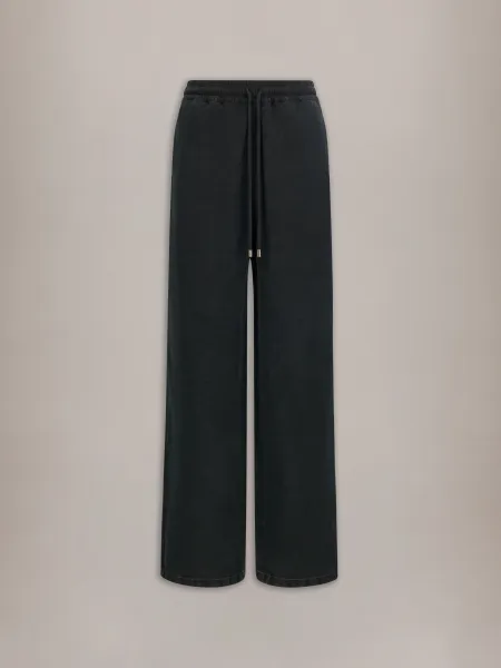 SCRIPT LINEN GD CASUAL PANT - Black