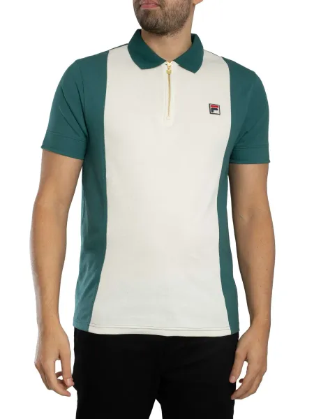 Fila Pierro Cut & Sew Zip Polo Shirt