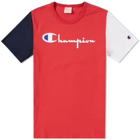 Tricolour Script Logo Tee