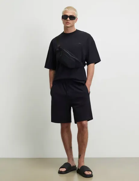 River Island Oversized Cotton T-Shirt Black