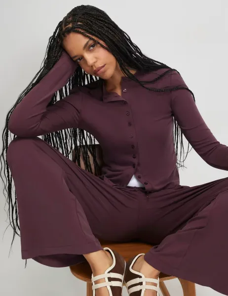 River Island Soft Touch Cardigan Burgundy