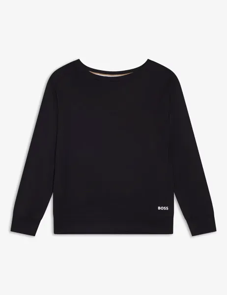 Boss Jersey Logo Pyjama Set Black