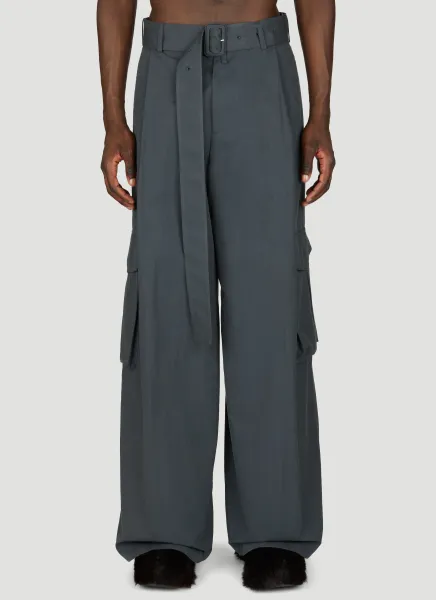 Wide-Belted Pants