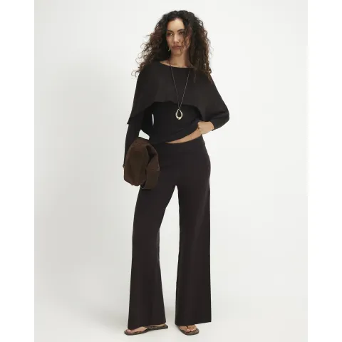 River Island Knitted Wide Leg Trousers