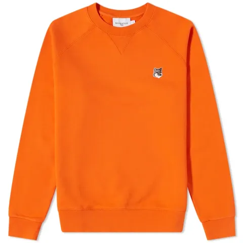 Maison Kitsuné Grey Fox Head Patch Classic Crew Sweat