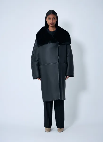 Shearling Wrap Coat