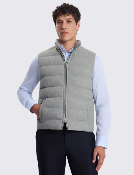 Moss Padded Gilet Grey