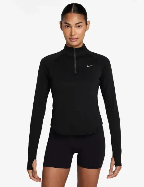 Nike Tempo Dri-Fit Half Zip Fitted Running Top Black