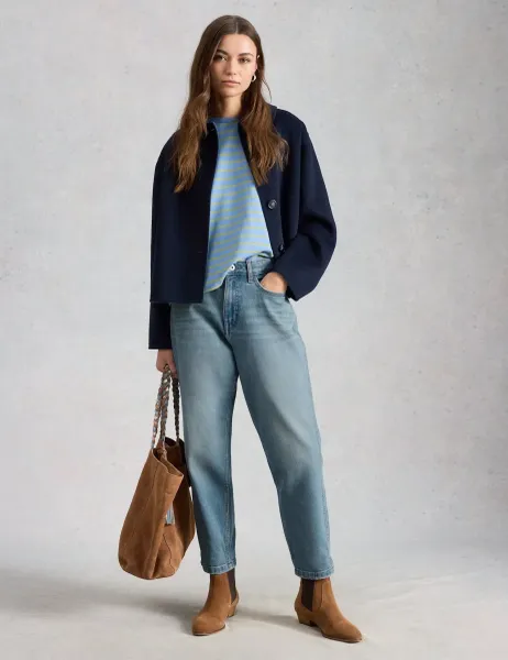 White Stuff Mid Rise Straight Leg Jeans Denim