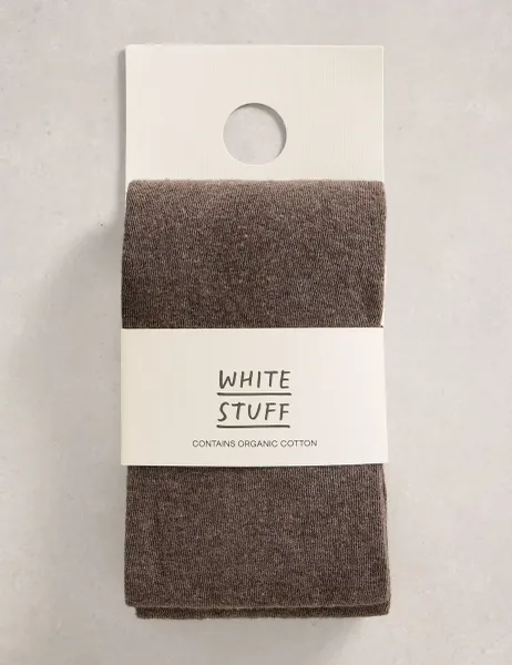 White Stuff Cotton Rich Tights Brown