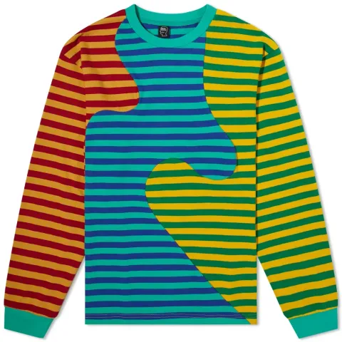 Long Sleeve Paneled Stripe T-Shirt