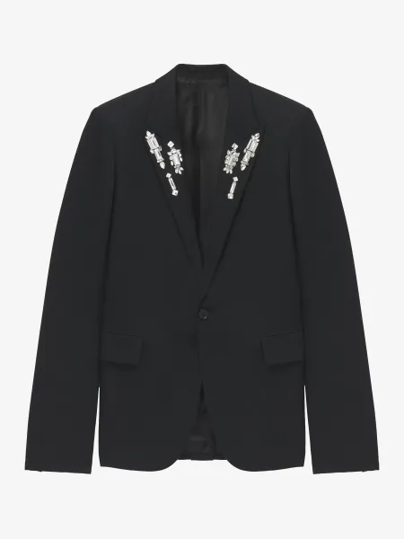 Crystal Mirror Embroidery Single-breasted Jacket