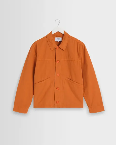 Barton - Orange Organic Cotton Ripstop Jacket