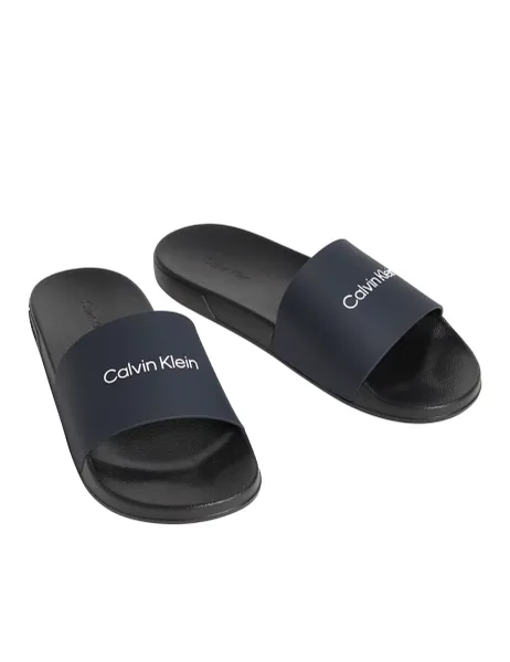 Calvin Klein Essentials Monobrand Logo Sliders Navy