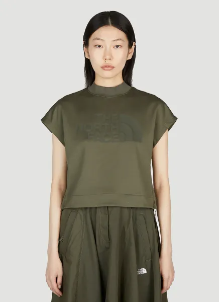 Logo Print Cropped T-Shirt