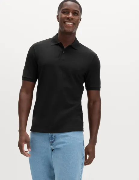 Marks & Spencer Ultimate Pique Polo Shirt Black