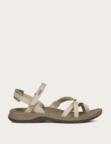 Teva Ankle Strap Flat Sandals Soft White