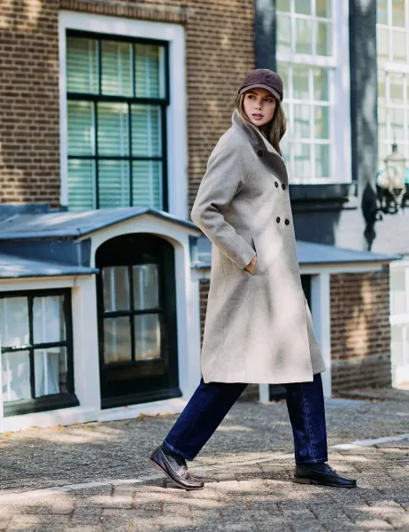 Regatta Showerproof Belted Longline Wrap Coat Grey Marl