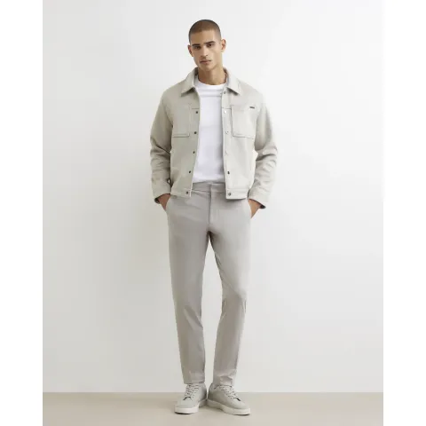 River Island Slim Fit Texture Trousers