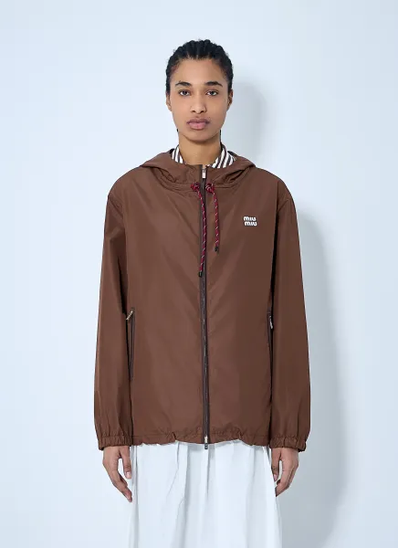 Technical Fabric Hooded Jacket