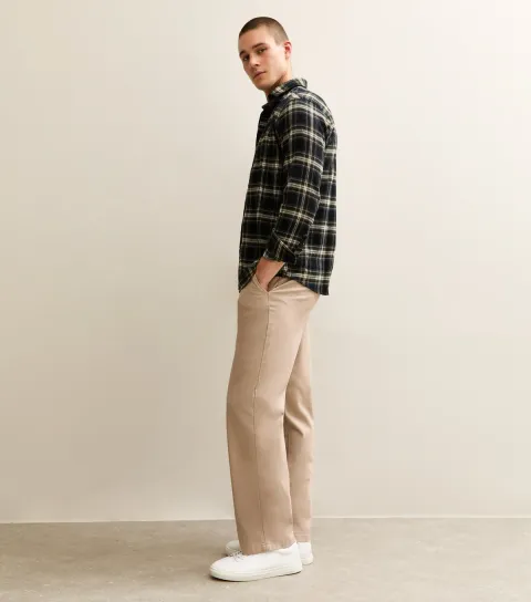 Women's Stone Relaxed Straight Leg Chino Trousers