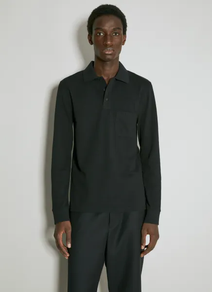 Micro Waffle Knit Polo Shirt