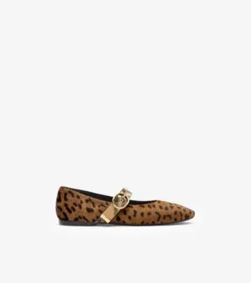 Leopard Print Robin Ballerinas in Leopard/black