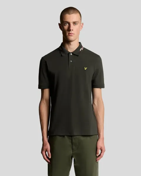 Lyle & Scott Striped Tipped Polo Shirt