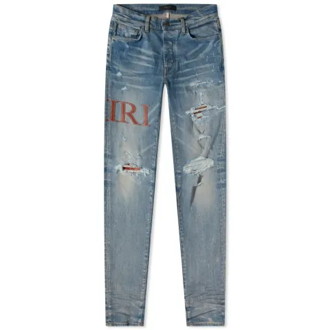 Leather Stitch Logo Jean