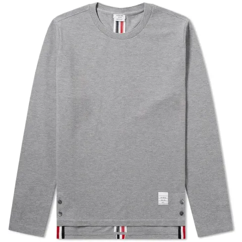 Long Sleeve Back Stripe Pique Tee