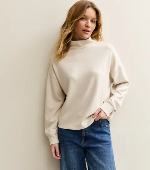 Women's Premium Stone Funnel Neck Sweatshirt