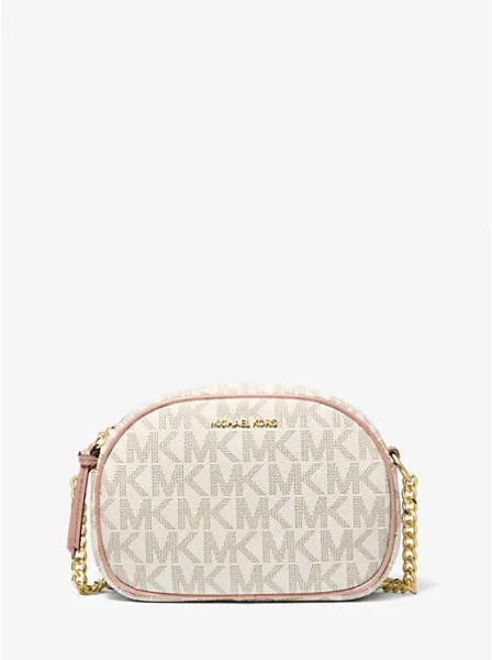Michael Kors Jet Set Small Signature Logo Oval Crossbody Bag