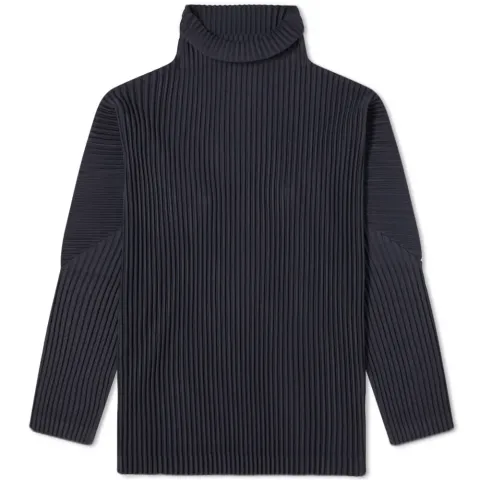 Pleated Roll Neck
