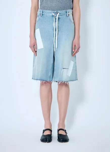 Distressed Denim Shorts