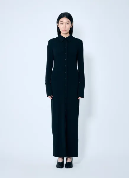 Crepe Jersey Shirt Dress