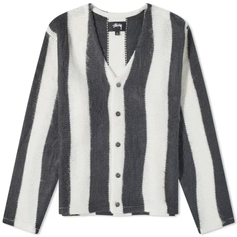 Stripe Brushed Cardigan