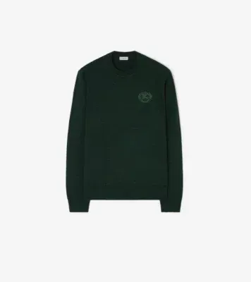 Wool Sweater in Deep forest green