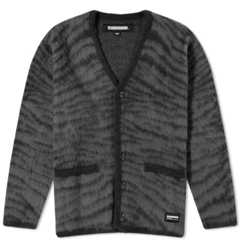 Tiger Patterned Mohair Cardigan