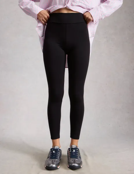 White Stuff Cotton Blend Leggings Black