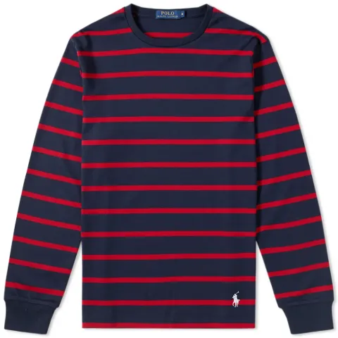 Long Sleeve Custom Fit Stripe Tee