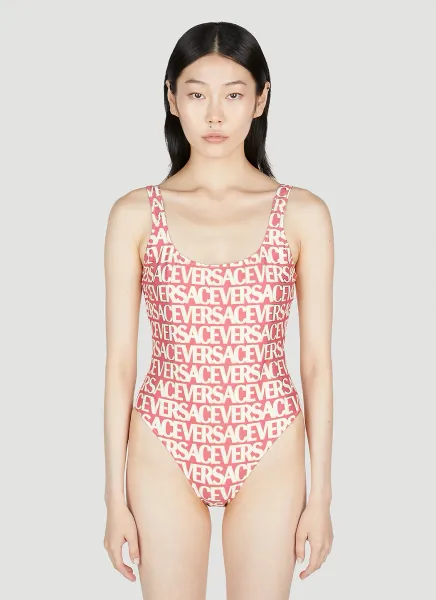 Logo Print Swimsuit