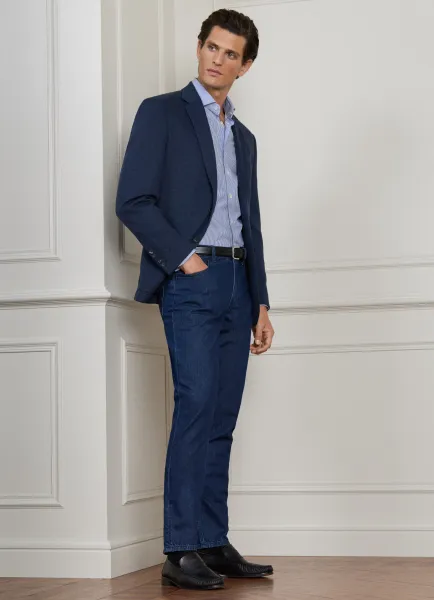 Regular Fit Mid Wash 5 Pocket Denim