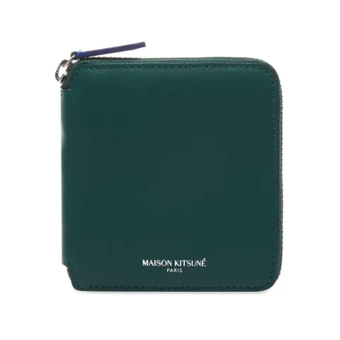 Maison Kitsuné Mk Logo Square Zipped Wallet
