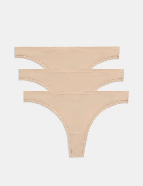 Body by M&S 3pk Flexifit Modal Thongs Opal