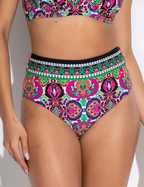 Pour Moi Maldives High Waisted Bikini Bottoms Multi