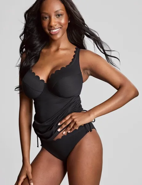 Panache Spirit Selena Wired Plunge Tankini Top D-J Black