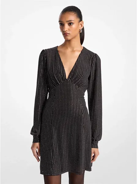 Michael Kors Rhinestone Georgette Dress