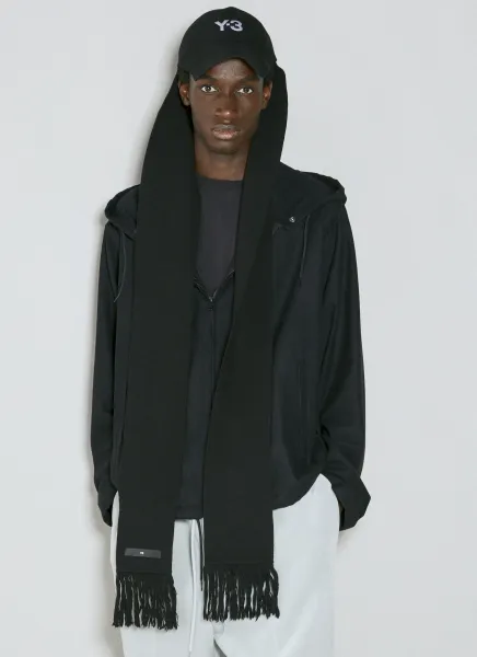 Contrast Logo Baseball Cap With Scarf