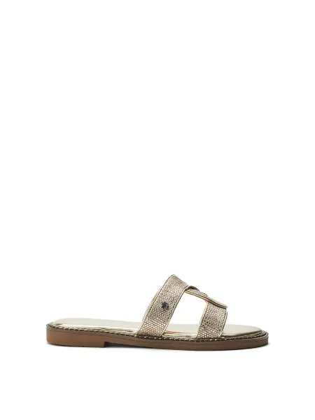 Moda In Pelle Lupin Leather Flat Sandals